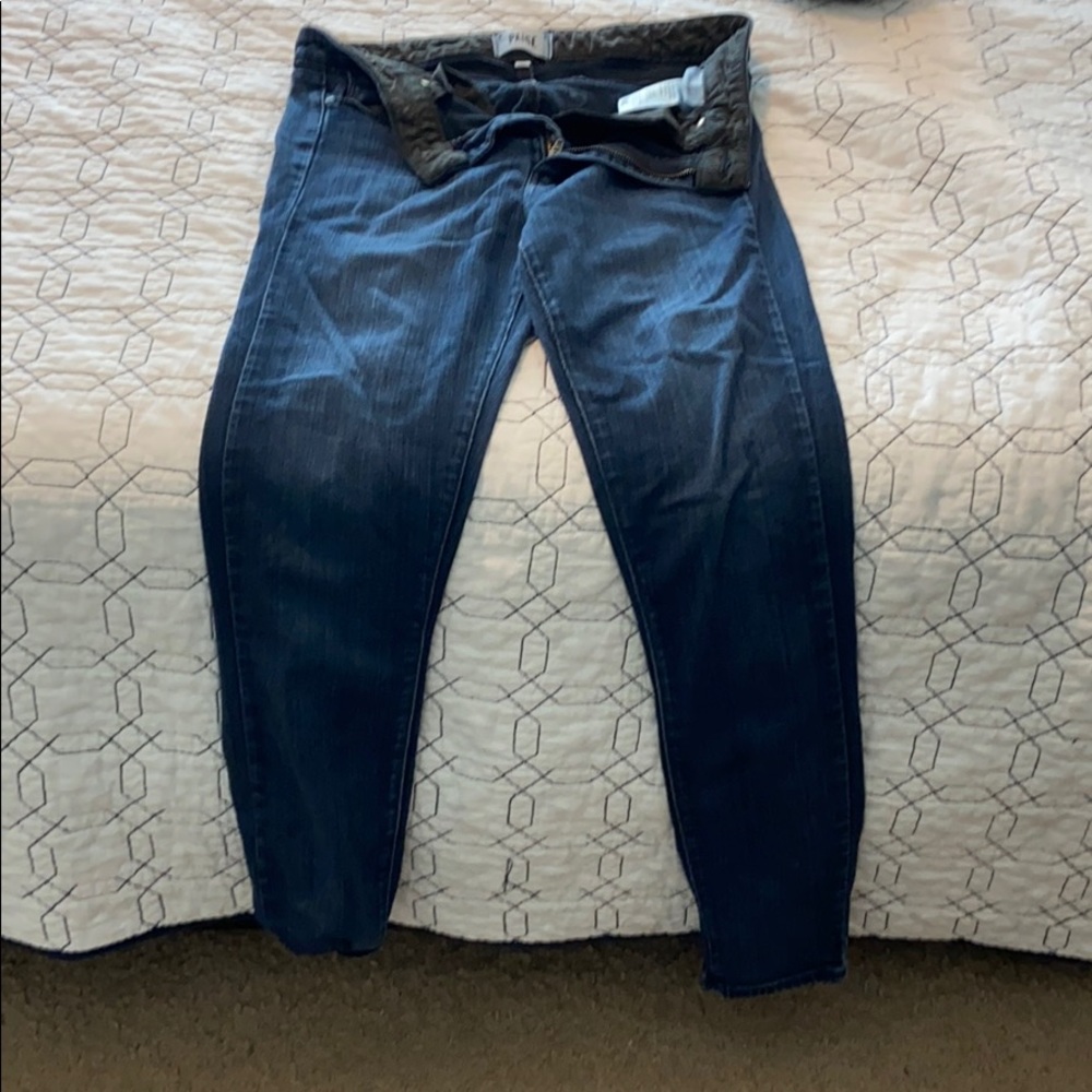 Paige 'Hoxton Ankle' High Rise Jeans in Valor